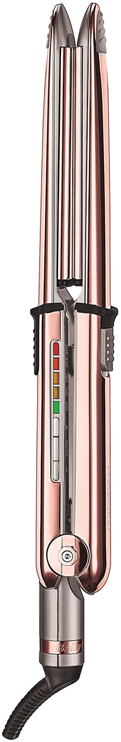 Nano Titanium Prima Ionic Hair Straightener, curl and straighten hair with one professional tool 1 1/4 Inch Rose Gold