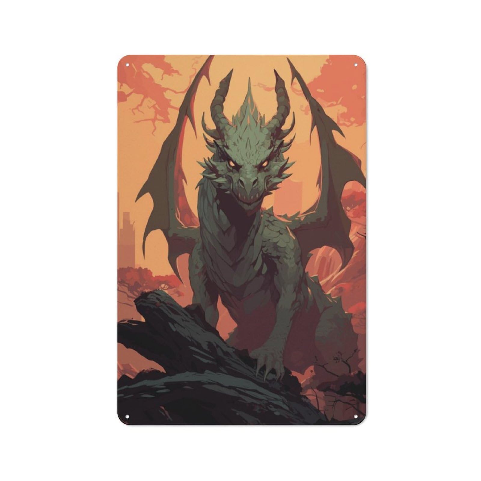 Everyday Mysterious Dragon Metal Gift Sign 30x20cm, Room Wall Plaque for Home, Shop, Pub Or Studio Wall