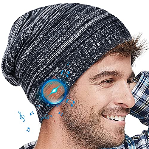 EverPlus Bluetooth Beanie Hat, Gifts for Men, Women with Wireless Bluetooth 5.0, Winter Hat Built-in Detachable HD Stereo Speakers & Microphone, Unisex Music Beanie for Outdoor Sports