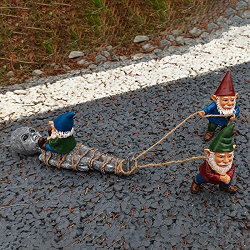 Tsitcy Grab Alien Garden Gnome Statue - Patio, Yard Or Lawn Indoor/Outdoor Garden Gnome Sculpture - 15 Inch Full Color Resin Outdoor Decorative Porch, Fence Alien Gnome #TOP1