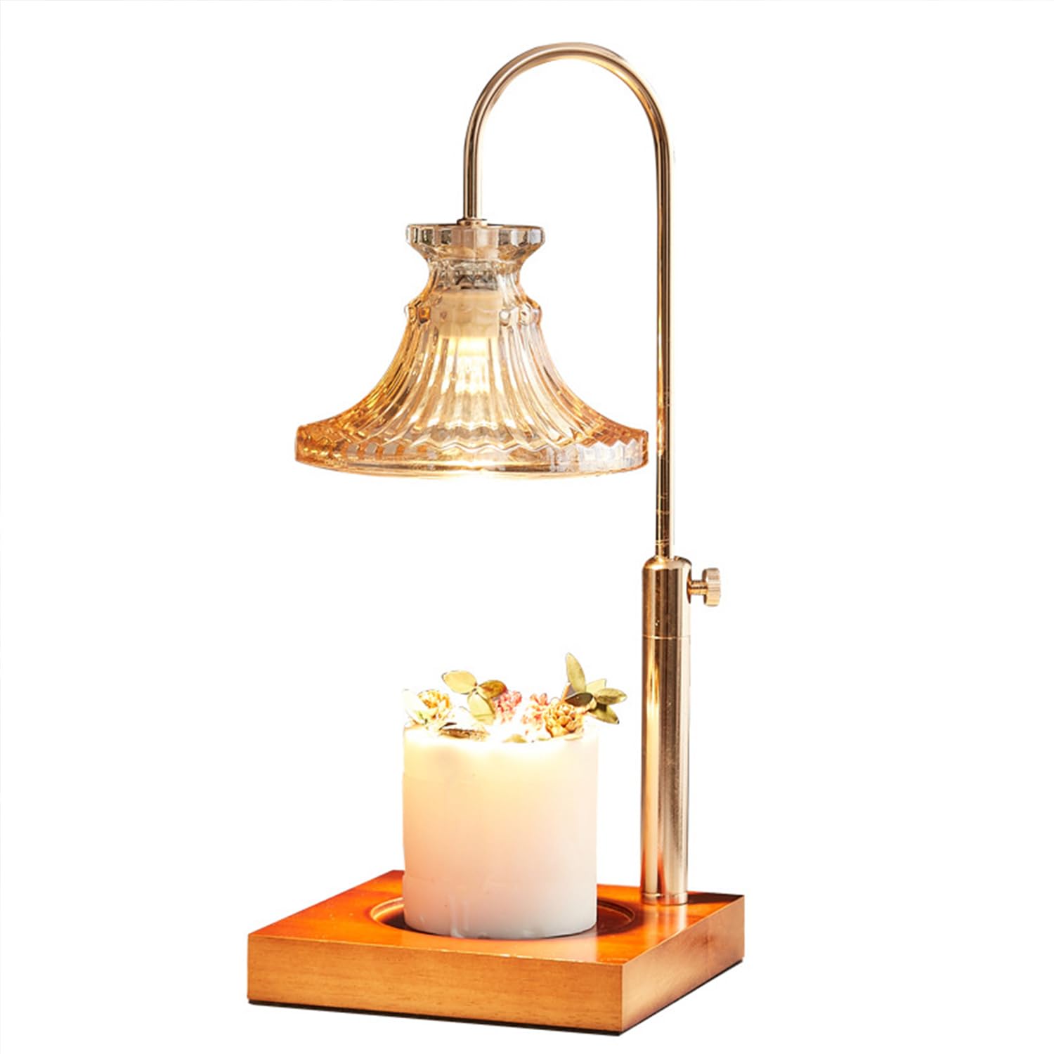Lampada di Fusione della Cera di Candela, Lampada Scaldacandela Aromatica, Funzione Timer Decorativa, Dimmerabile per la Casa Timing Base in legno massello