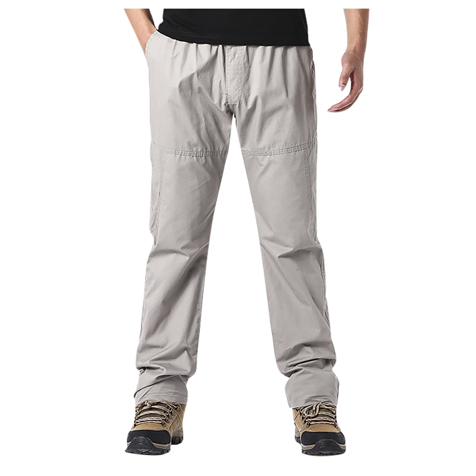 Mnowson Men Pockets Cargo Pants Slim Fit Casual Long Pants Hiking Outdoor Pants Jogger Sweatpants