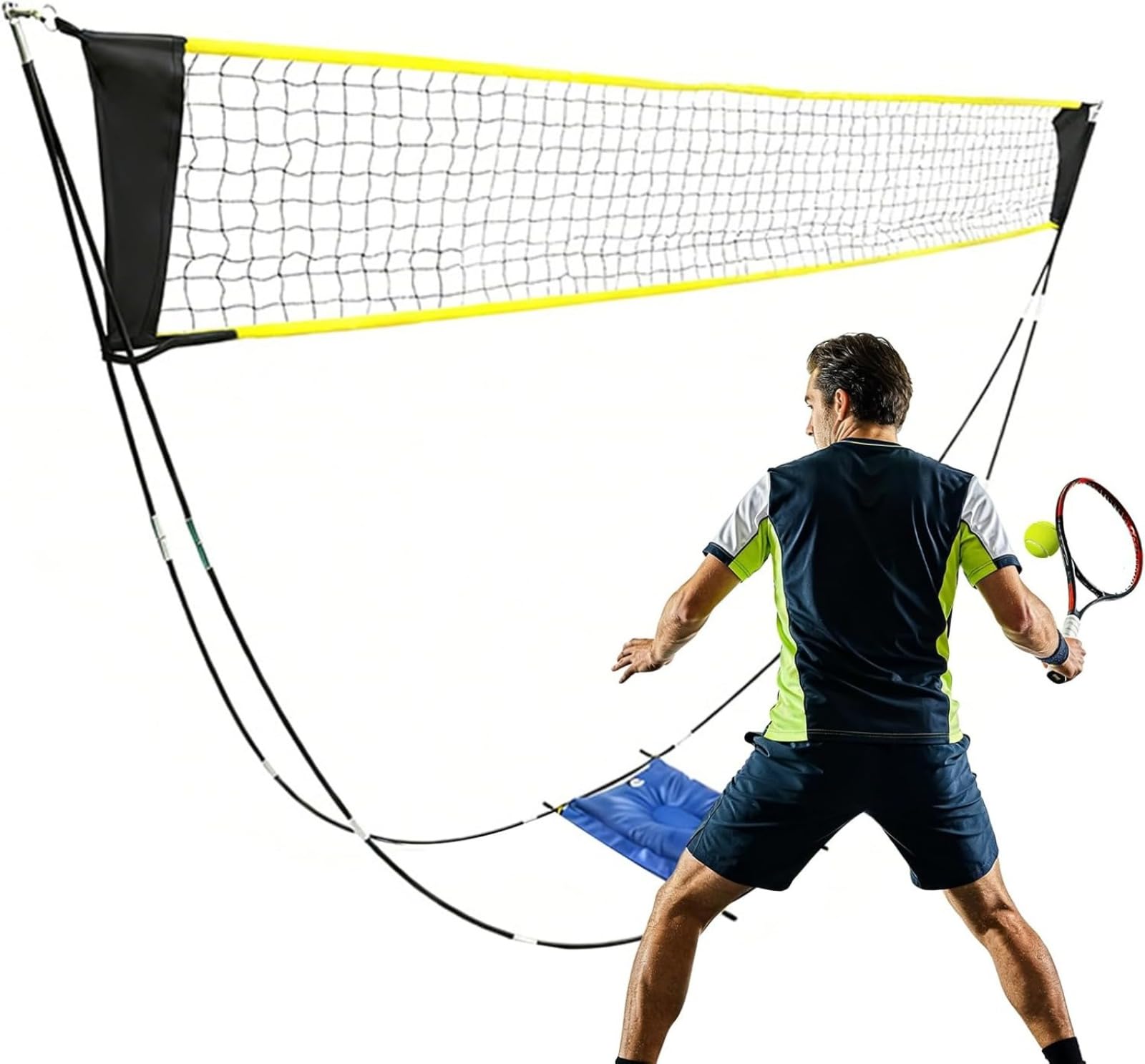 Badminton Net, Foldable Sports Training Equipment, Portable Tennis Net | for Backyard, Field, Practice, Holiday, Beach, Park, Palestra, Scuola