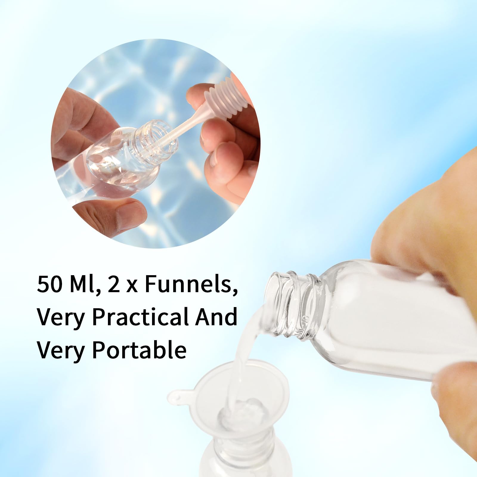 Flaconi Da Viaggio 100 Ml - 10 Pezzi Con Etichette, Per Liquidi Aereo - Foto 3