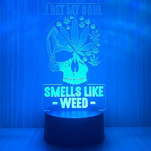 Miniatura 5 de 420 hojas 3D LED lámpara de mesa luz nocturna ilusión visual óptica decoración del hogar iluminación