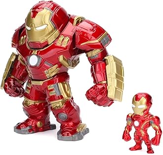 Jada Marvel 6" Hulkbuster & 2" Iron Man Die-Cast Collectible Toy Figure, Red
