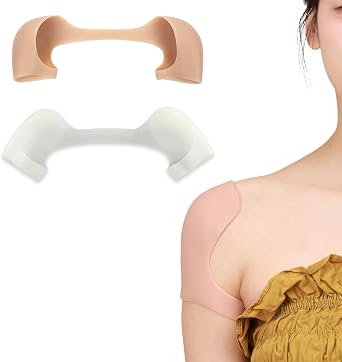 Silicone Shoulder Pads for Womens Clothing, Wearable Anti-Slip Shoulder Pads for Shirt Suit Reusable Transparent