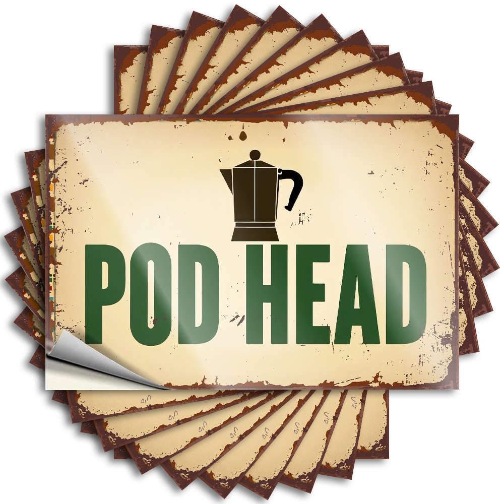 Tattoo - Optical Illusion Bumper Pod Head Coffee Maker Sign for Farmers Man CABE Decor(12X18CM)