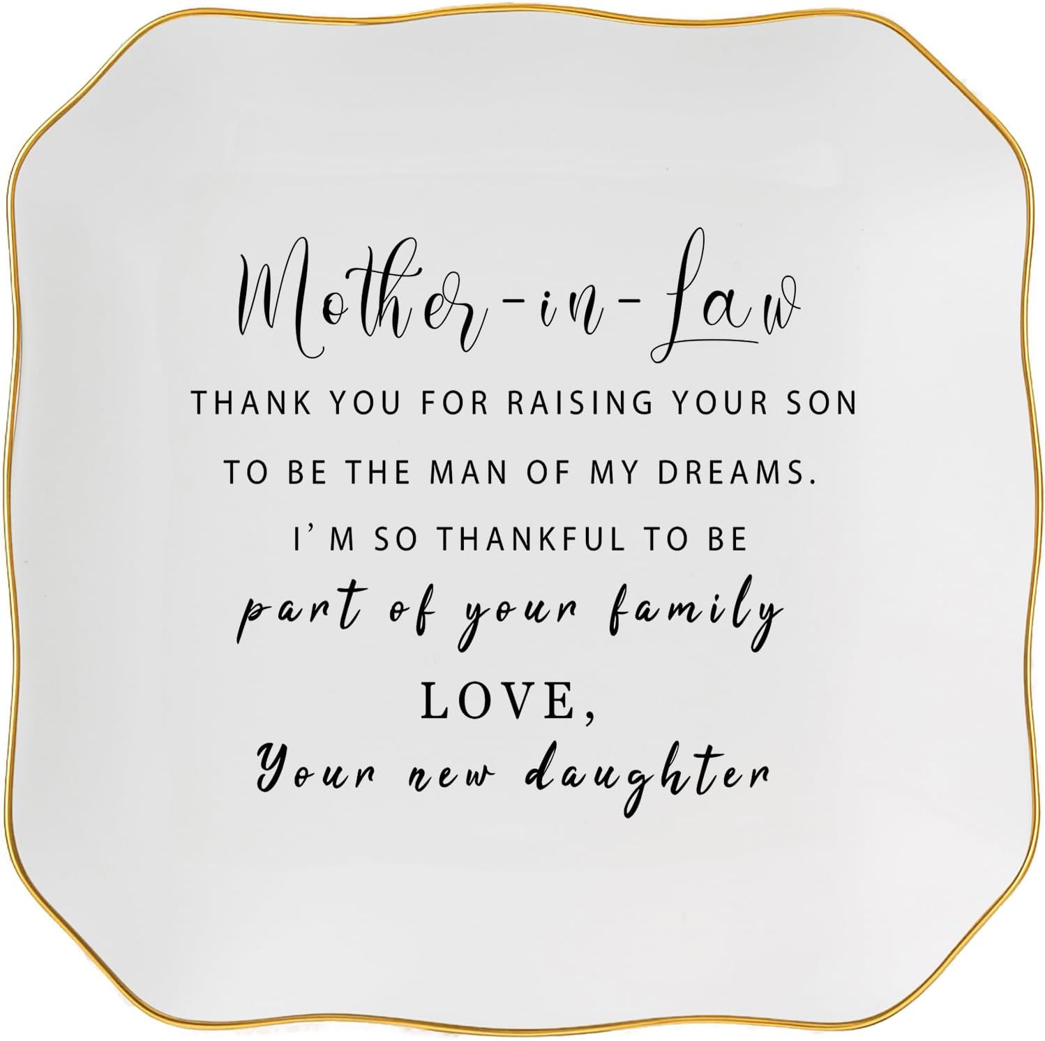 Jelershy Mother in Law Gifts Jewelry Dish Trinket Dish - Gifts for Mother in Law Christmas Birthday Valentine's Mother's Day, Wedding Gift for Future Mother in Law from Bride