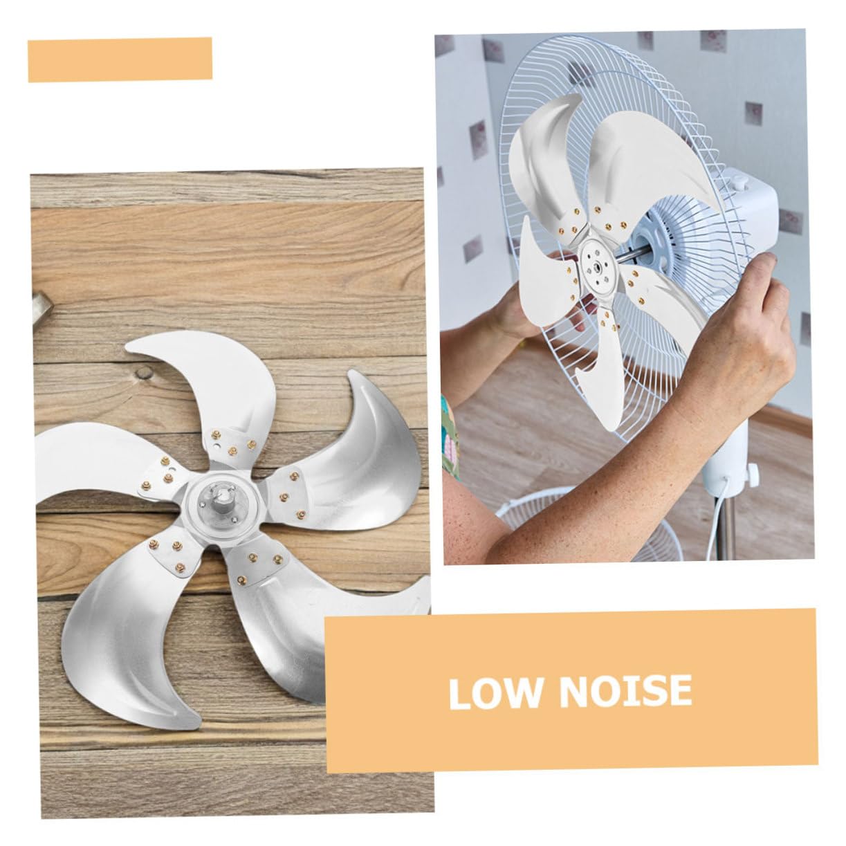 Ciieeo Aluminium Ventilatorflügel Ersatz Flügelig Bohrung Leise Kühlung Robuste Industrie Standventilatorblätter für Effiziente Luftzirkulation im Sommer
