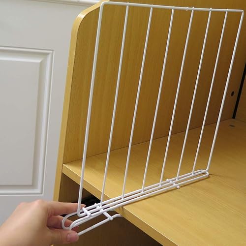 Miniatura 4 de Evelots Paquete de 8 separadores de estantes de madera, organizador, armario, armario, dormitorio, oficina, sin herramientas