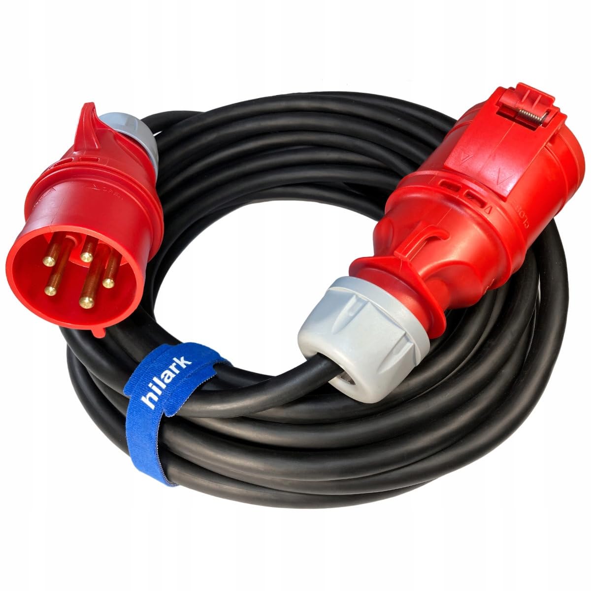 HILARK 5x2,5mm² H07RN-F 400V 16A nero – Cavo prolunga in gomma per cantiere, industria, esterni (35m)