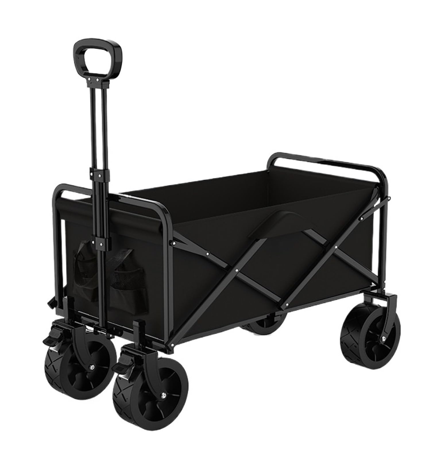 Wagons Carts Foldable, Foldable Garden Wagon Cart Shopping Utility Heavy Duty Portable Outdoor Camping Picnic Trolley Multi-Function Beach Carts,Collapsible Wagon(8cm Wheels)