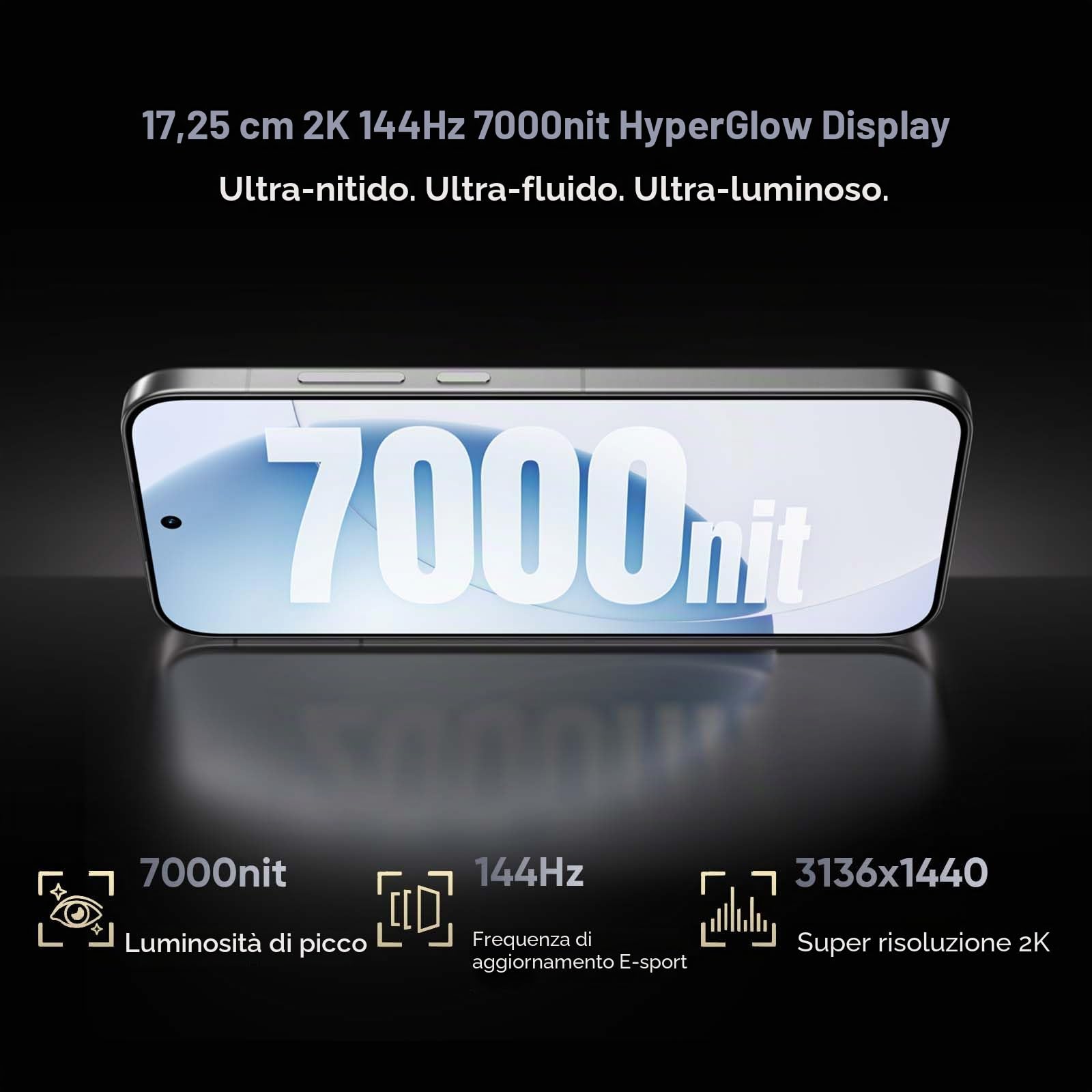 realme GT 8 Pro Smartphone 5G Snapdragon 8 Elite Gen 5, 16GB+512GB 6.79" QHD+ 144Hz AMOLED, Batteria 7000mAh & 120W SuperVOOC/50W Wireless, 200MP Teleobiettivo + 50MP IMX906 + 50MP Grandangolo, White