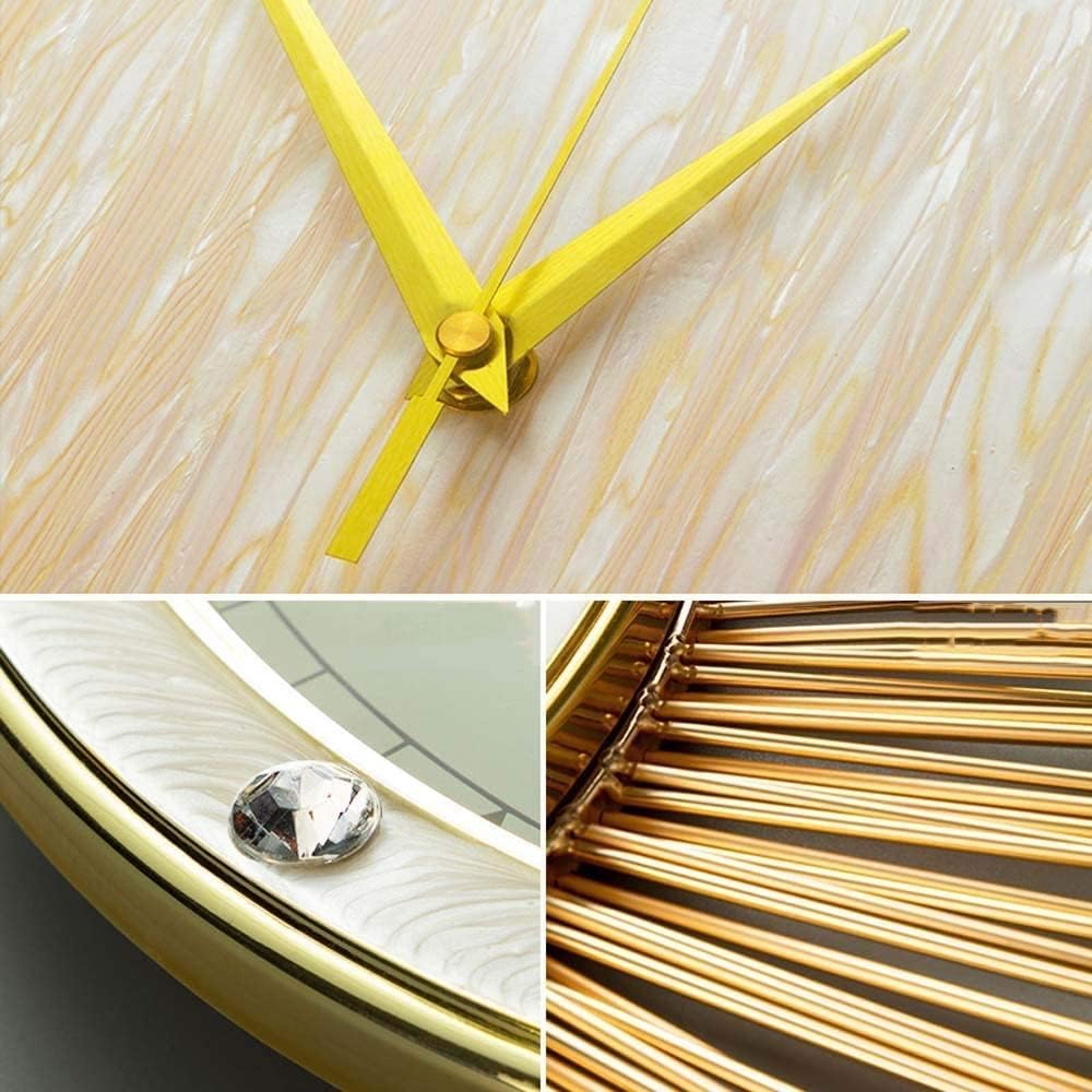Wall Clock Modern Copper Colored Sun Wall Clock Mute Creative Home Decoration Mute Quartz Pocket Watch Simple and Stylish Living Room 68CM * 68CM