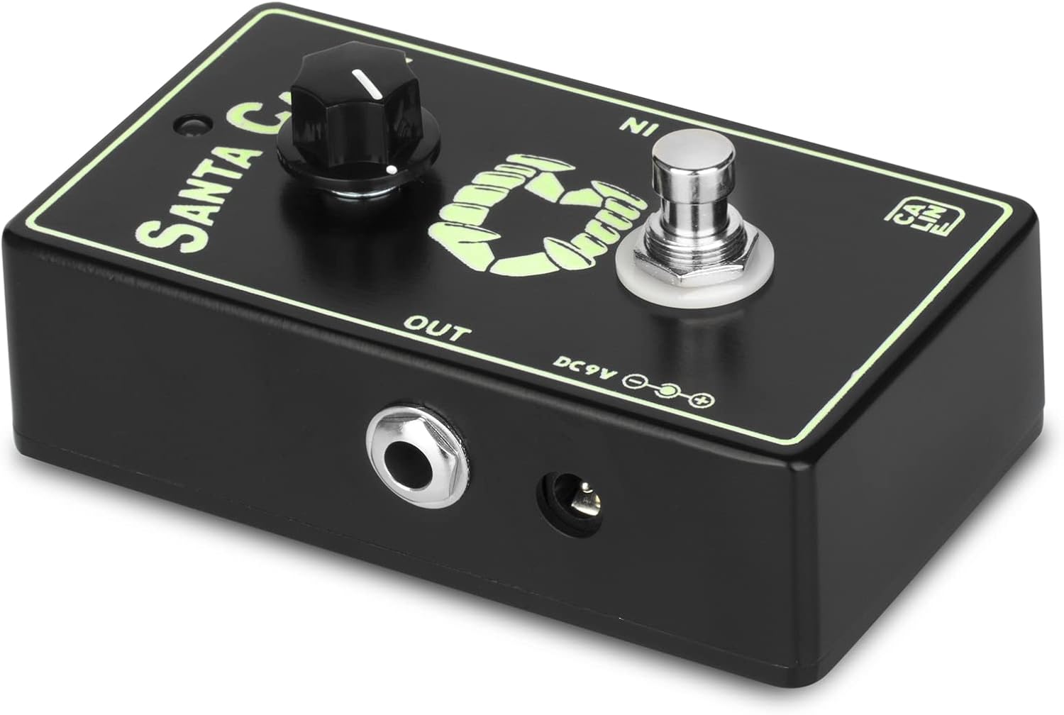 Caline CP-514 Santa Carla Boost Guitar Effect Pedal, Green, Mini Booster Pedal with True Bypass
