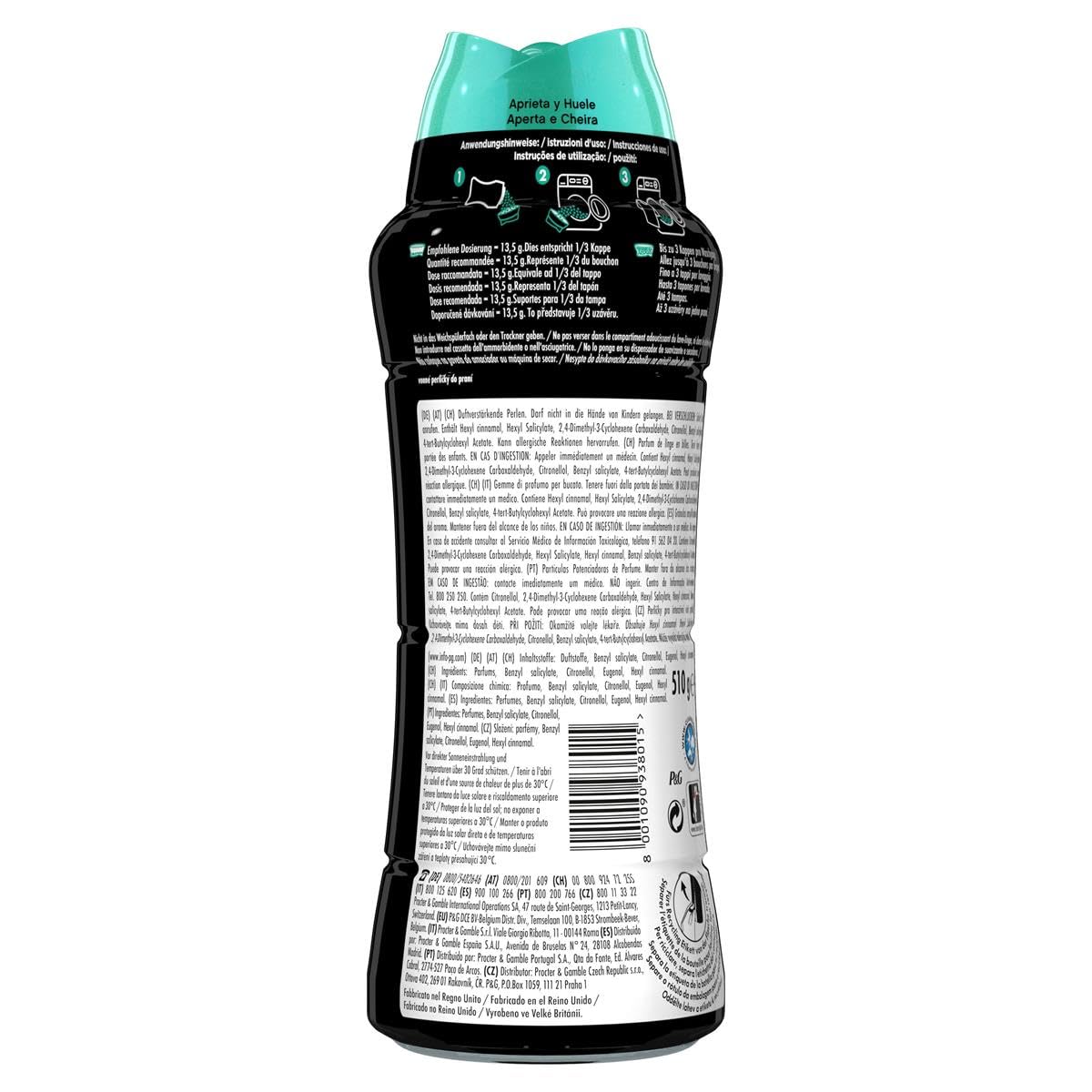 Lenor Unstoppables Fresh, Perlas de Perfume para la Ropa, 510 gr, Pack 3 Unidades