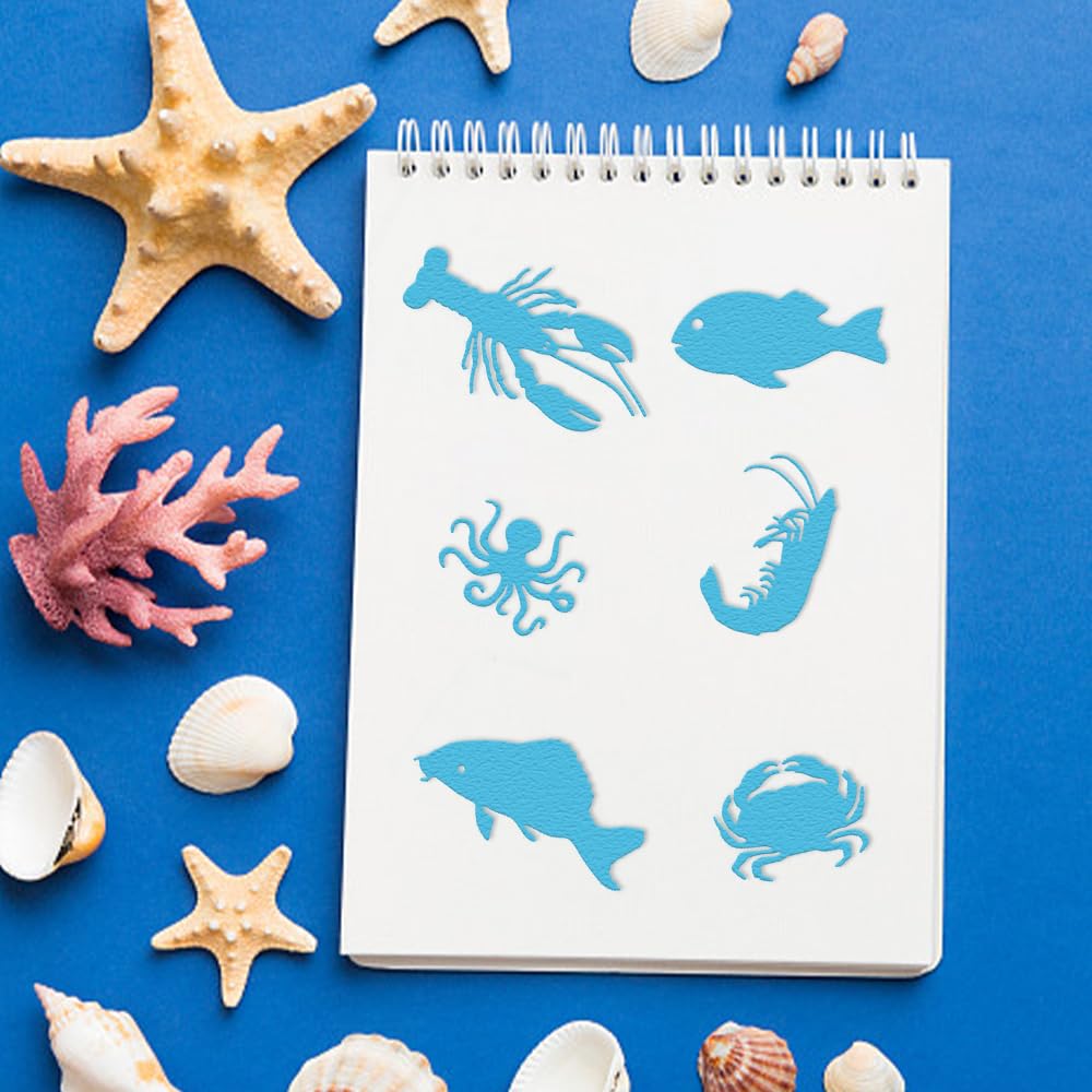 大きい 夏 海の生き物 ペーパークラフト アルバム素材 色紙素材