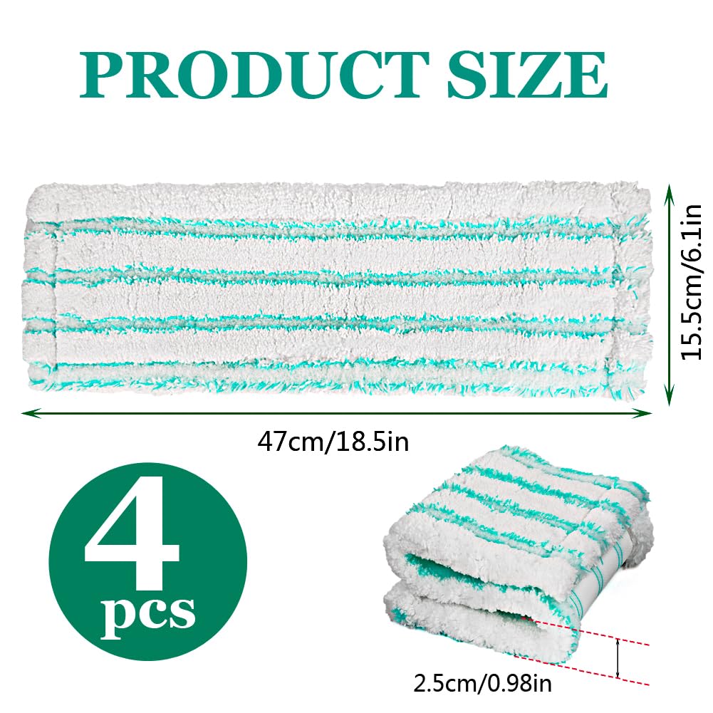 Lot De 6 Serpillères Pour Balai Leifheit Profi XL Micro Duo & Cotton Plus - Housse De Rechange 2 Fibres Haute Absorption