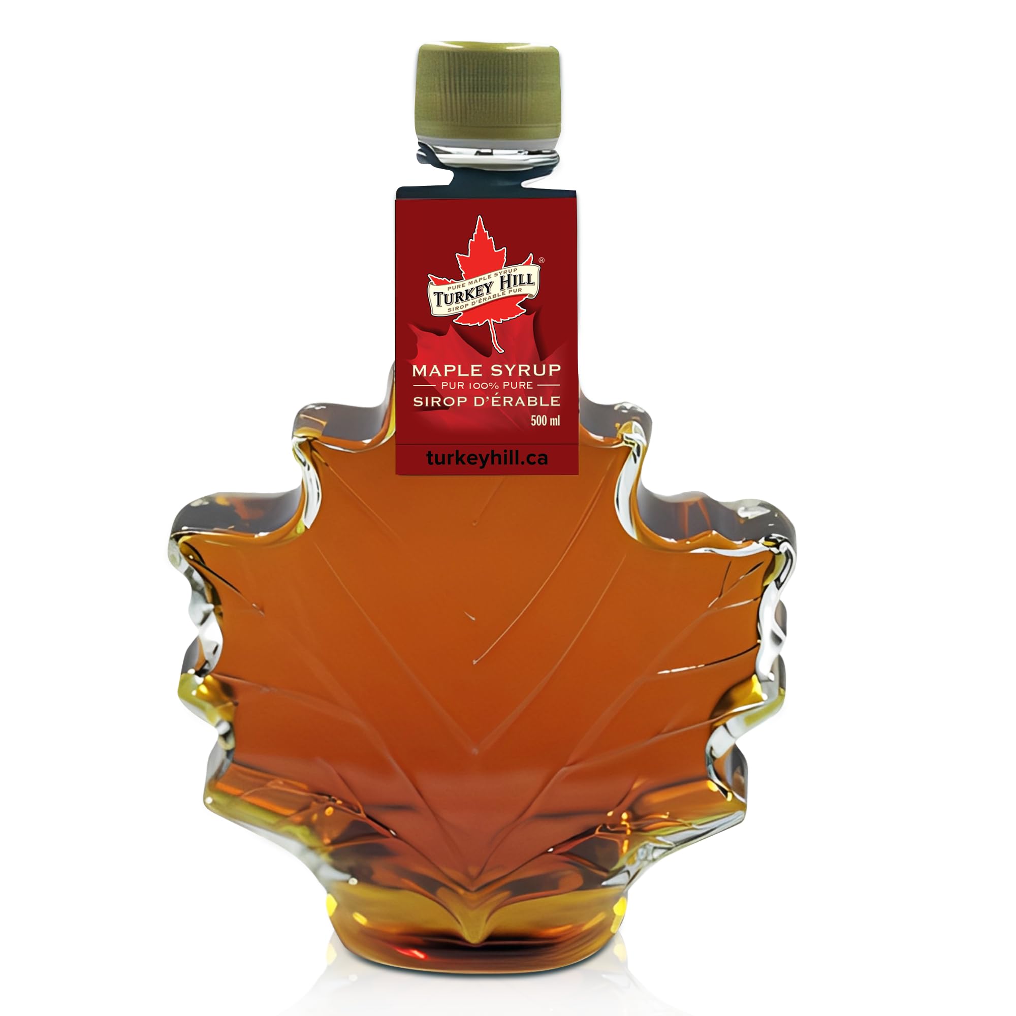 Turkey Hill Sugarbush International Gold Medal Winner Grade A Maple Syrup, Canadian Maple Leaf Glass Bottle (16.91 Fl Oz)