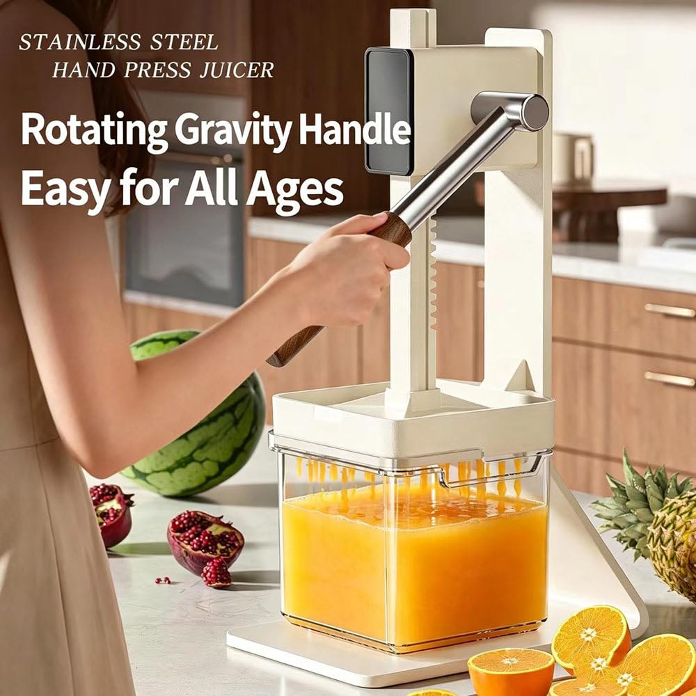 Manuelle Zitruspresse, Robuste Handpresse FüR Orangen (Gastronomie-QualitäT), Manuelle Saftpresse Aus Aluminium, Hochbelastbare Obstpresse, MüHelose Saftgewinnung FüR Hausbar Und KüChe