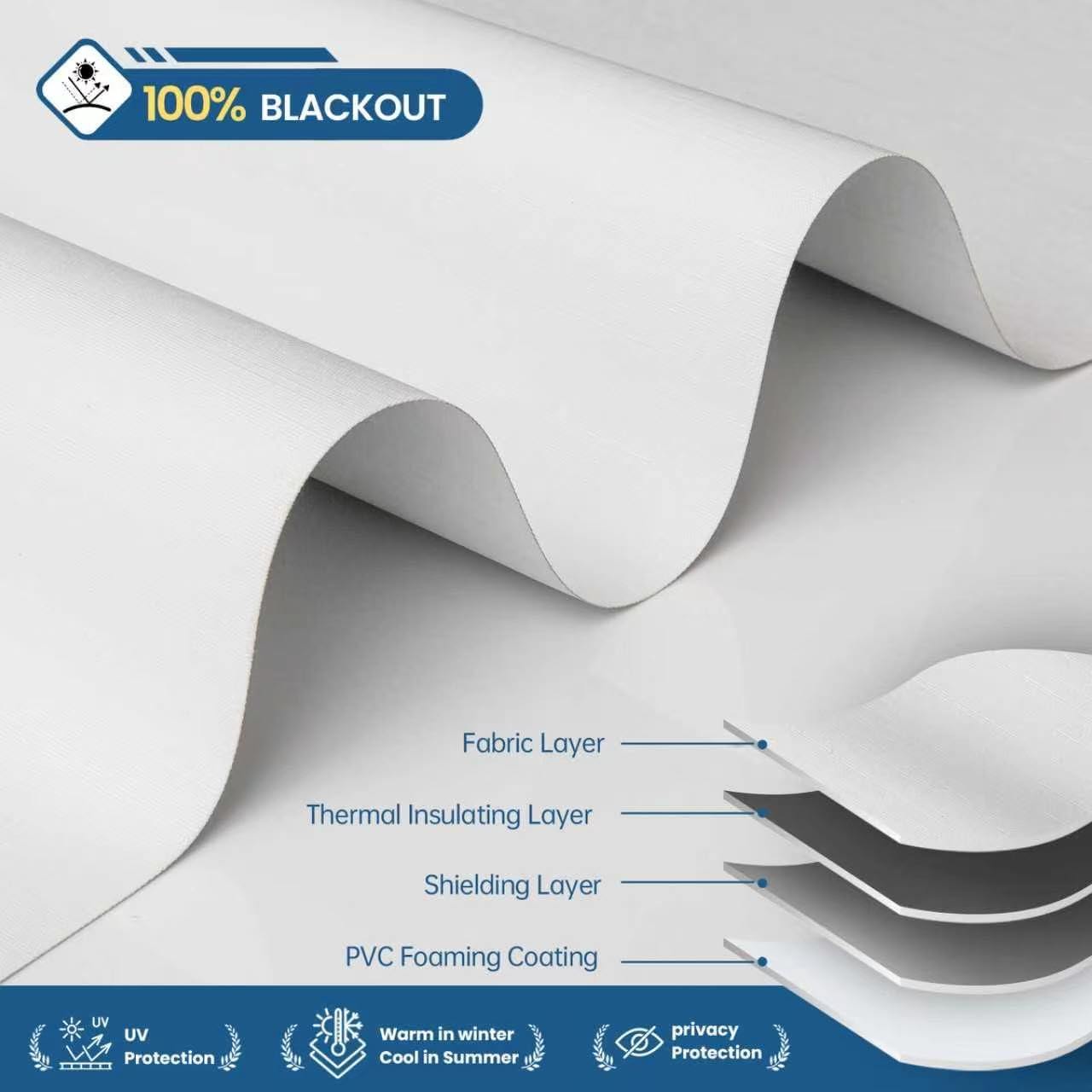 No Drill Motorized Blinds with Remote, Automatic Roller Shades image 2