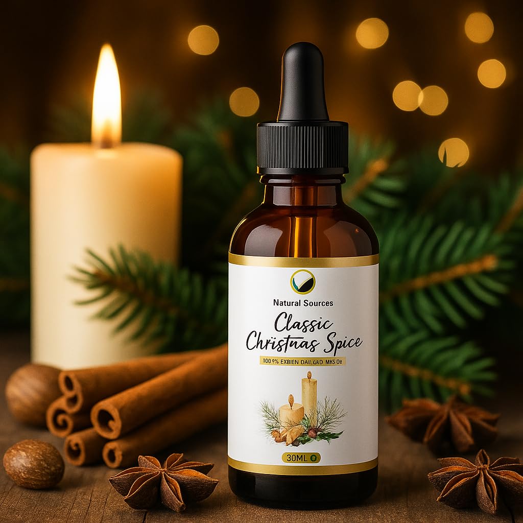 Miscela classica di oli essenziali di spezie natalizie, grande 30 ml, ideale per diffusori per la casa, sapone e candele, cera, bruciatori, bombe da bagno, oli essenziali vegani e prodotti nel Regno