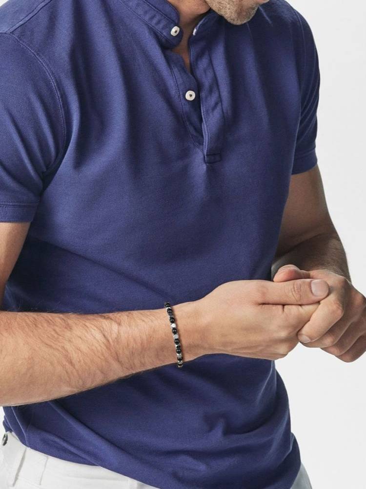 Pulsera sencilla de cuentas con cristal para hombre GAVU miniatura 7