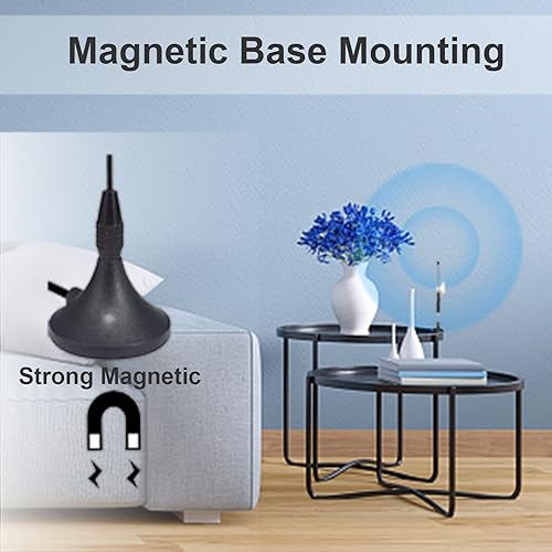 Miniatura 4 de Antena celular 4G LTE 10dBi SMA macho 698-960MHz 1700-2700MHz con base magnética Antena al aire libre RG174 3M para router inalámbrico WiFi