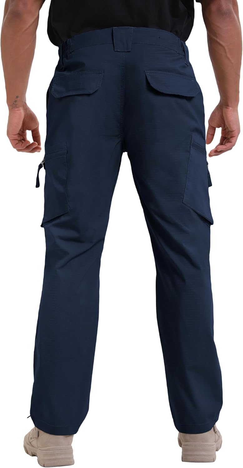 NATUVENIX Ripstop Men's Tactical Pants,Stretch Cargo Work Pants for Men Water Resistant Hiking Military Pants Relaxed Fit - Image 2