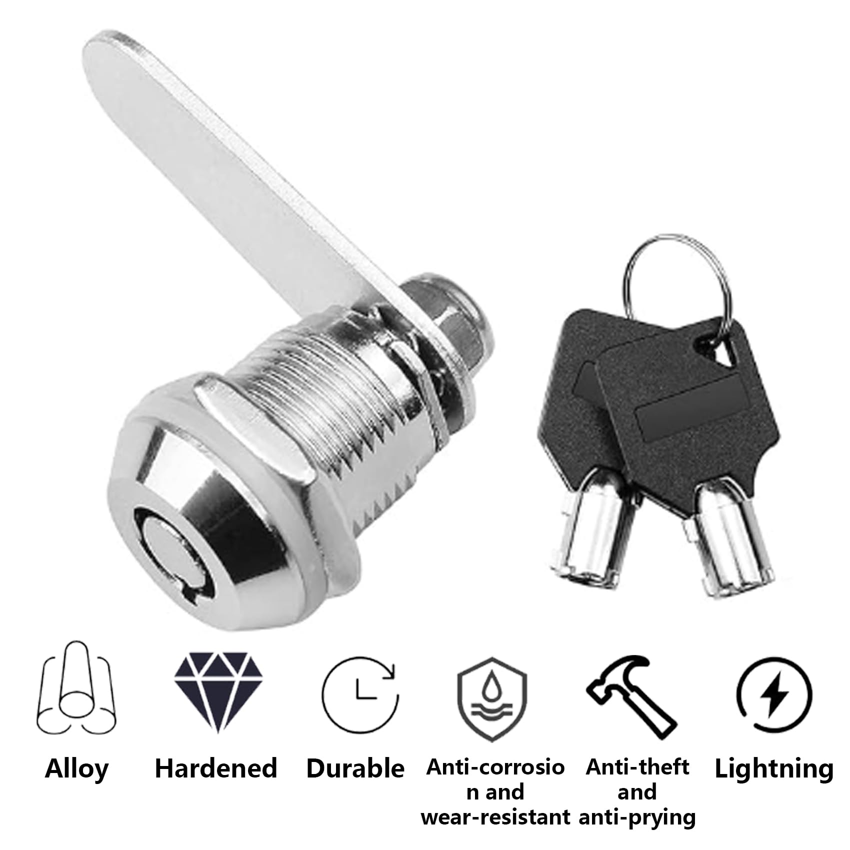 Zinc Alloy Cam Lock 16mm/20mm/25mm/30mm Filing Cabinet Mailbox Drawer Cupboard Locker / Drawer