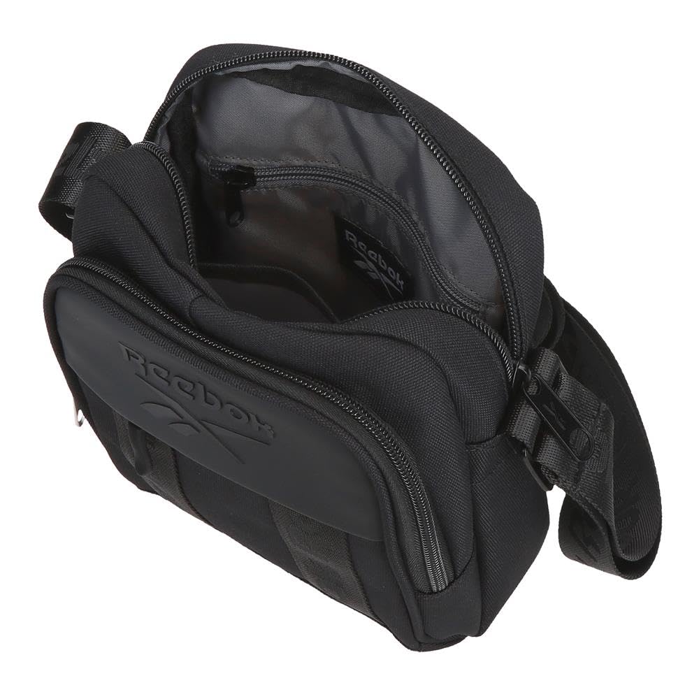 Reebok Baltimore Bandolera Mediana Negro 17x22x8 cm Poliéster by Joumma Bags