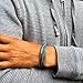 Woven Knot Friendship Bracelet for Men in Navy Blue Green and Gray w/Hematite Stones - Handmade Jewelry by Rumi Sumaq