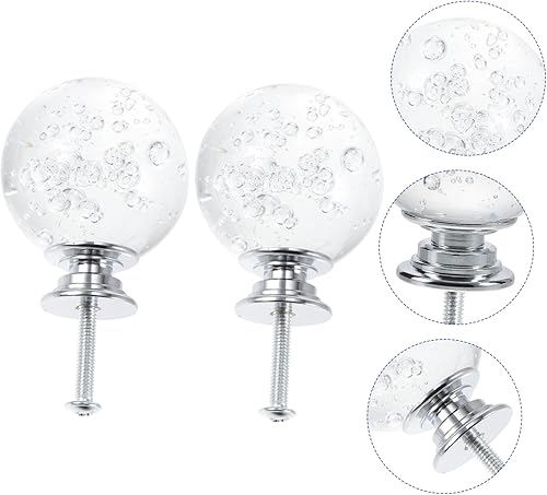 Miniatura 7 de Tiradores de manija de cristal, manijas de armario, pomos redondos para muebles, base de aleación de zinc