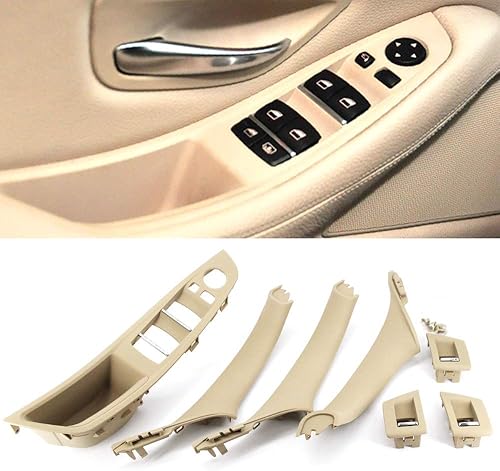 Panel de reposabrazos para interruptor de ventana, color beige, kit de cubierta de repuesto para BMW Serie 5 2010-2016 520 523 525 528 530
