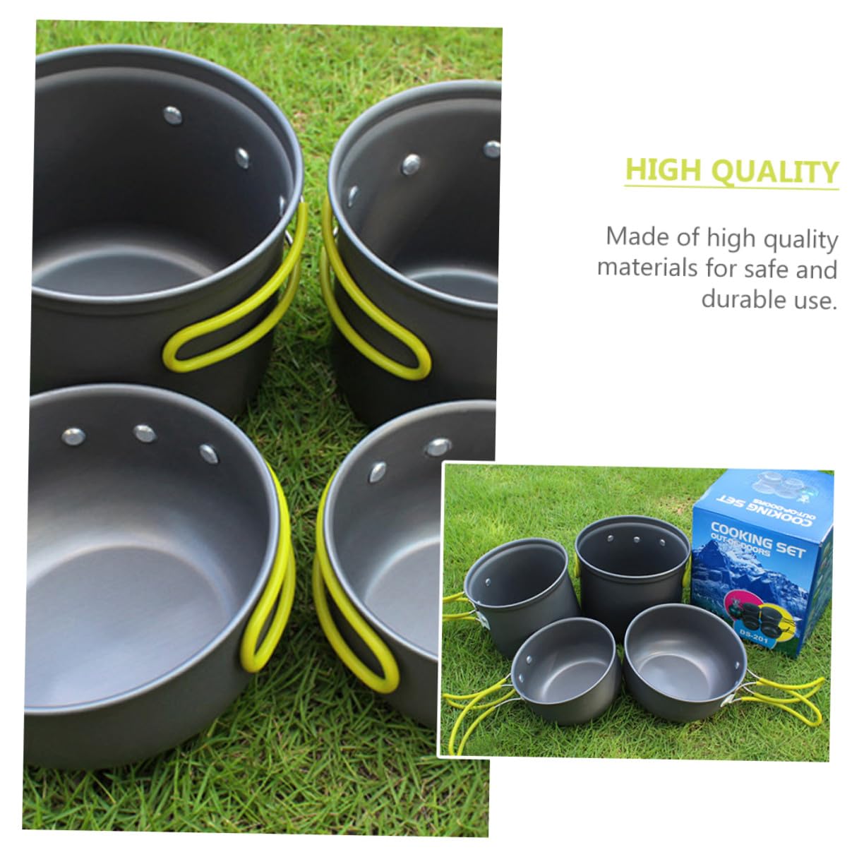 ABOOFAN Utensilios de Cocina para Camping Portátil Plegables de Ollas y Cacerolas Resistentes Altas Temperaturas para Picnic y Senderismo al Aire