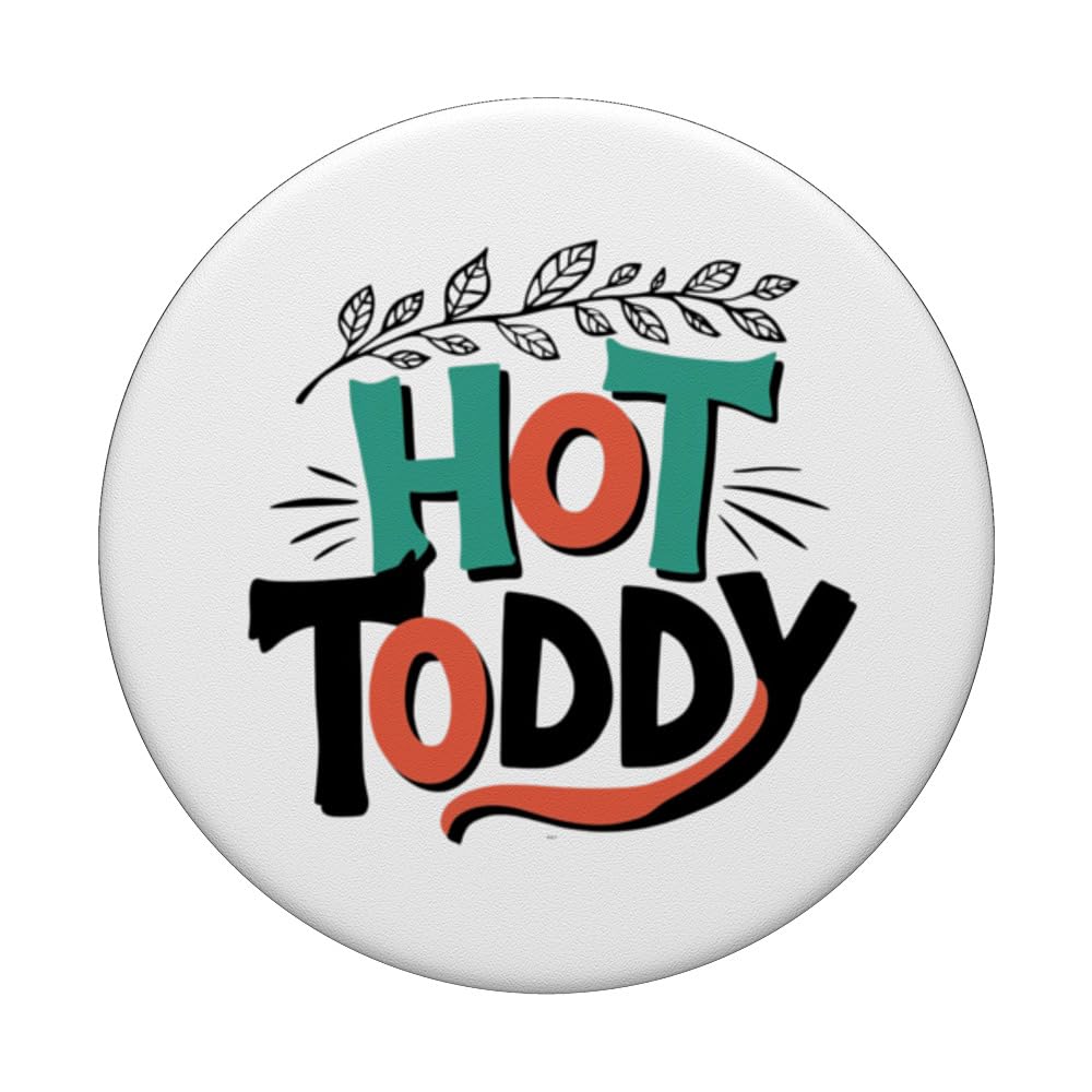 Hot Toddie Flu Remedy Design Design PopSockets Swappable PopGrip, Black - Image 3
