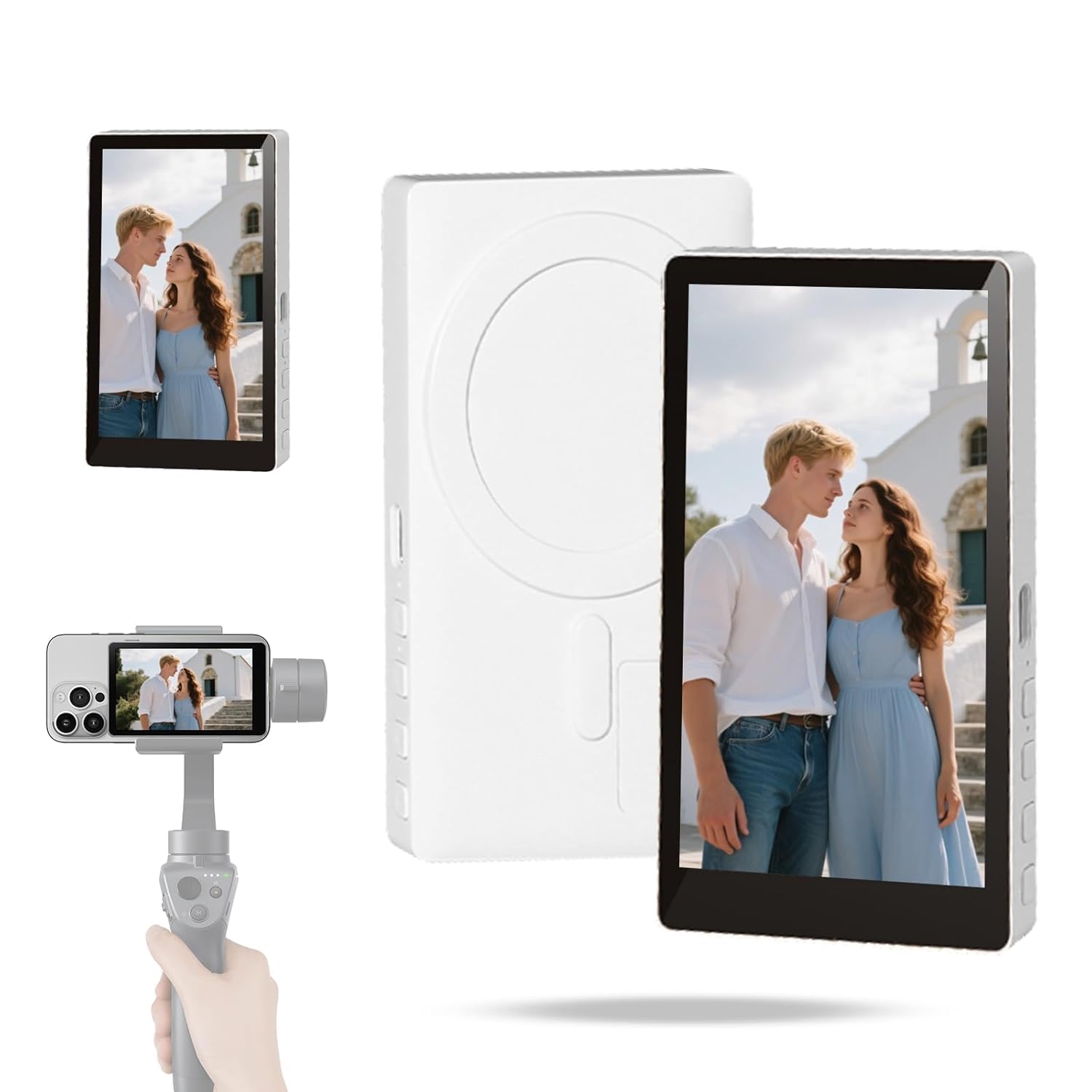 Magnetic Vlog Selfie Monitor Screen for iPhone & Android – Wireless Back Camera Display with 1080P/4K Support, Bluetooth Remote, Perfect for TikTok, Live Streaming & Content Creators-image-46