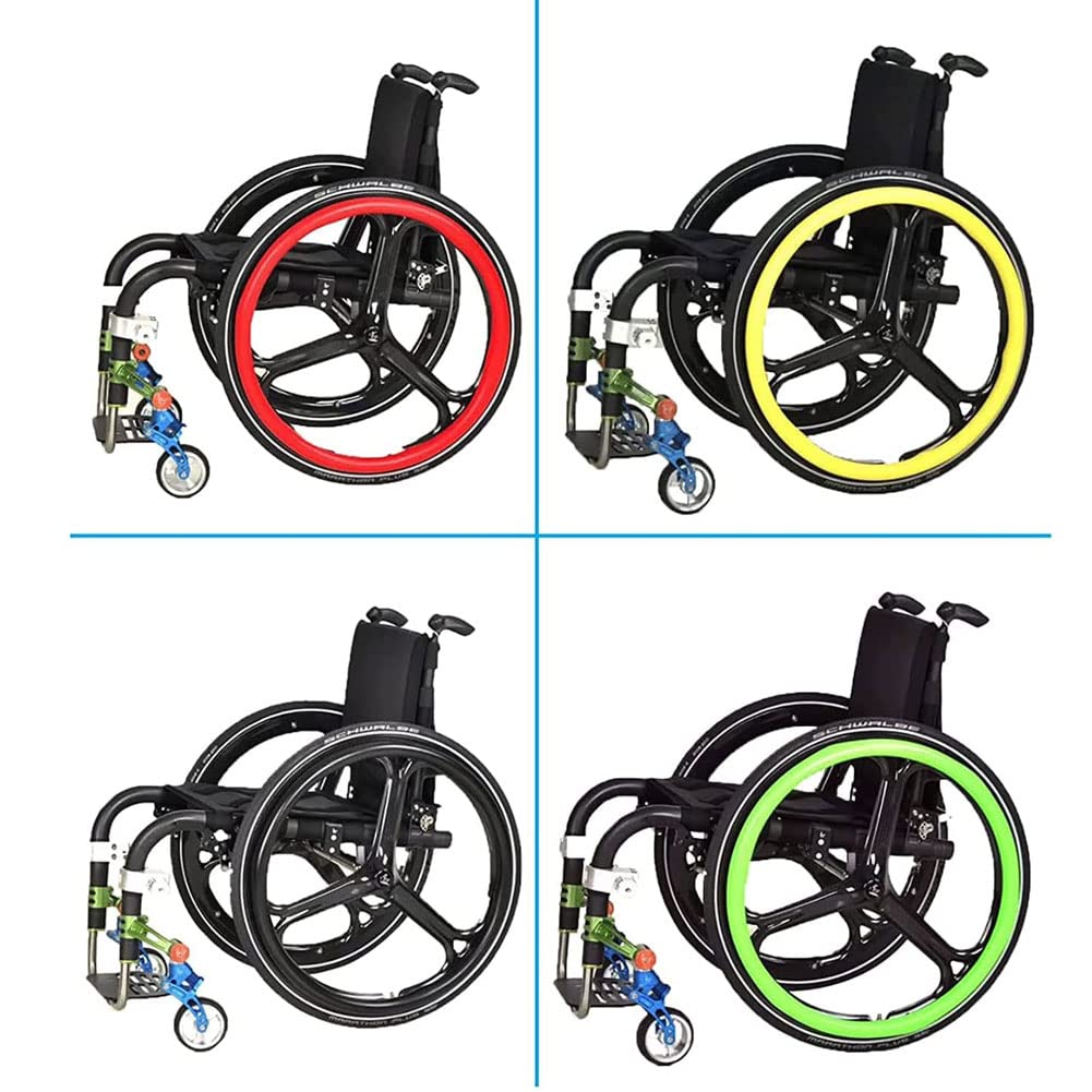 Copertura antiscivolo per sedia a rotelle, copertura antiscivolo resistente all'usura, migliora la trazione per sedia a rotelle sportiva con ruote posteriori da 61 cm