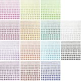 Sularpek 2300+Stück Glitzersteine Selbstklebend,14 Blätter Glitzersteine Gesicht, Strasssteine Selbstklebend,Glitzer Basteln Diamanten für Gesichts-Make-Up Fingernagel Dekorationen Und Urlaubszubehör