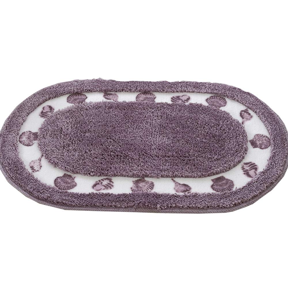 Chlyuan-hm Door Mat Oval Shape Flower Non Slip Doormat Soft Washable Entrance Rug Mat Carpet Shoes Scraper Door Mat for Entry Garage Patio Front Door Home Office Bathroom Entrance Mat Entrance Rug