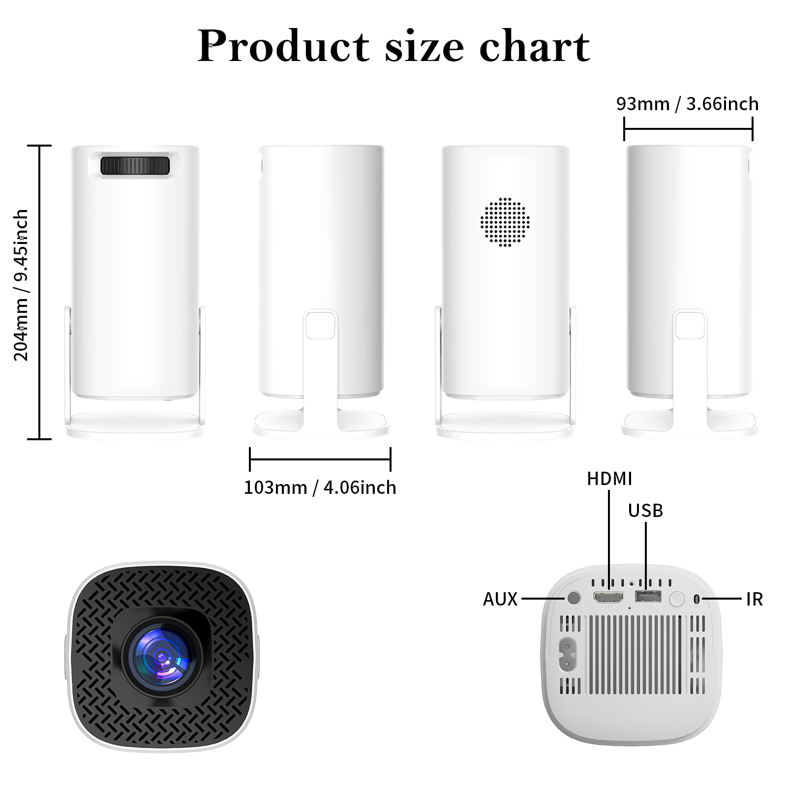 Nuova console di gioco retrò P30 con proiettore, proiettore portatile HD 4K con oltre 36000 giochi, plug and play TV video game stick, proiettore intelligente con controller wireless da 2,4 g, Android