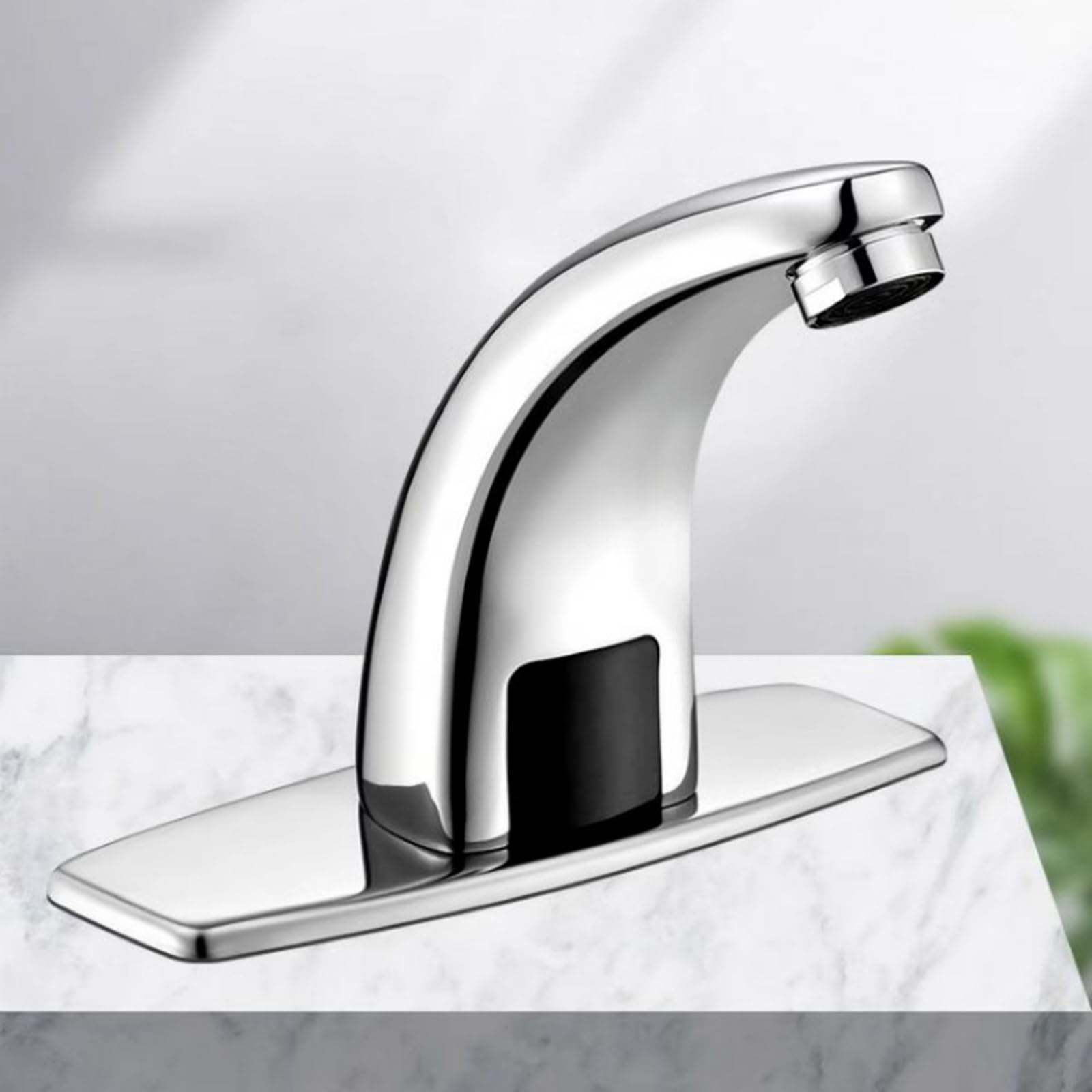 ZYCHSJXA Touchless Bathroom Faucet Basin Mixer Taps Chrome Tap Hot and Cold Not Adjustable