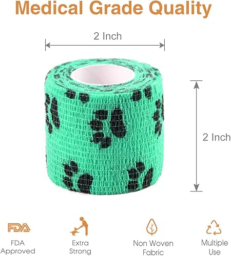 Miniatura 4 de AUPCON Vet Wrap - Vendajes cohesivos a granel, vendaje autoadhesivo, envoltura autoadhesiva no tejida para perros, mascotas, animales y esguinces