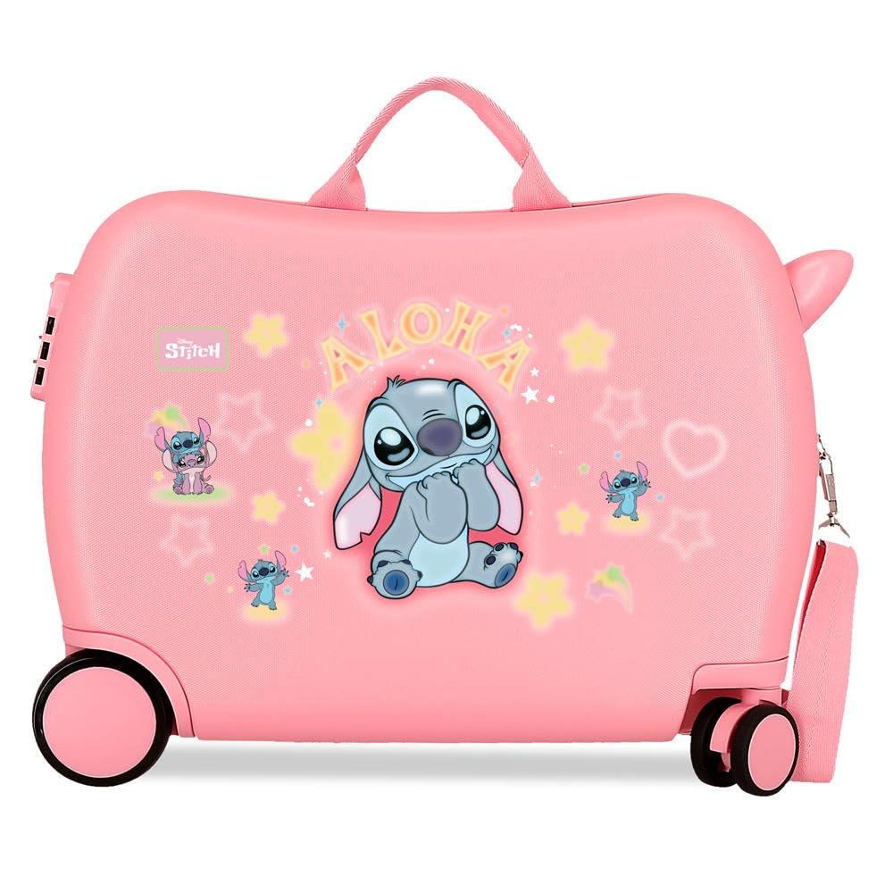 Disney Joumma Stitch You & Me Pink Children's Suitcase 50x38x20 cm Rigid ABS Combination Closure Side 34L 2.1kg 2 Wheels