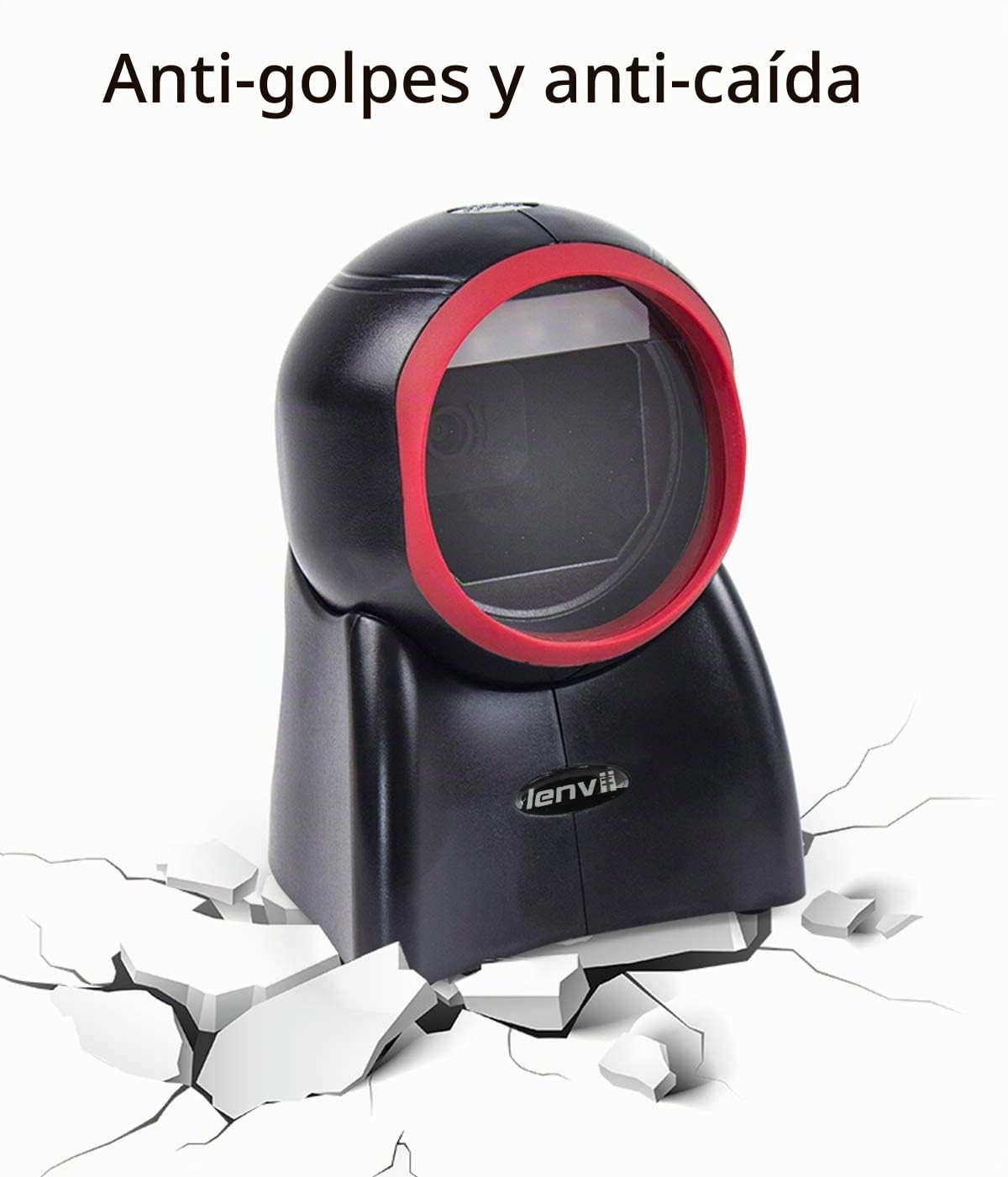 LENVII E655 Escáner de código de Barras Manos Libres, escáner de código 1D / 2D / QR Escáner de código de Barras USB con Cable para Windows Mac OS Linux PC