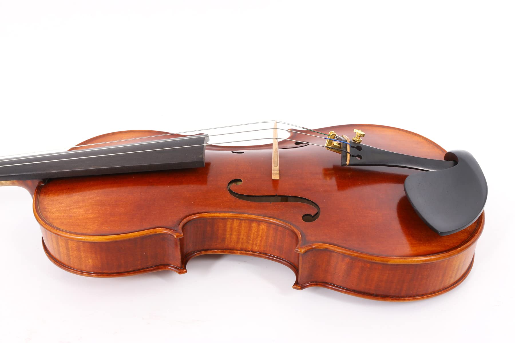 Yinfente Master 4/4 Violino Stradivari Modello Bel Suono - Fiamma Acero, Ebano - Con Caso Libero e Arco - Un Pezzo