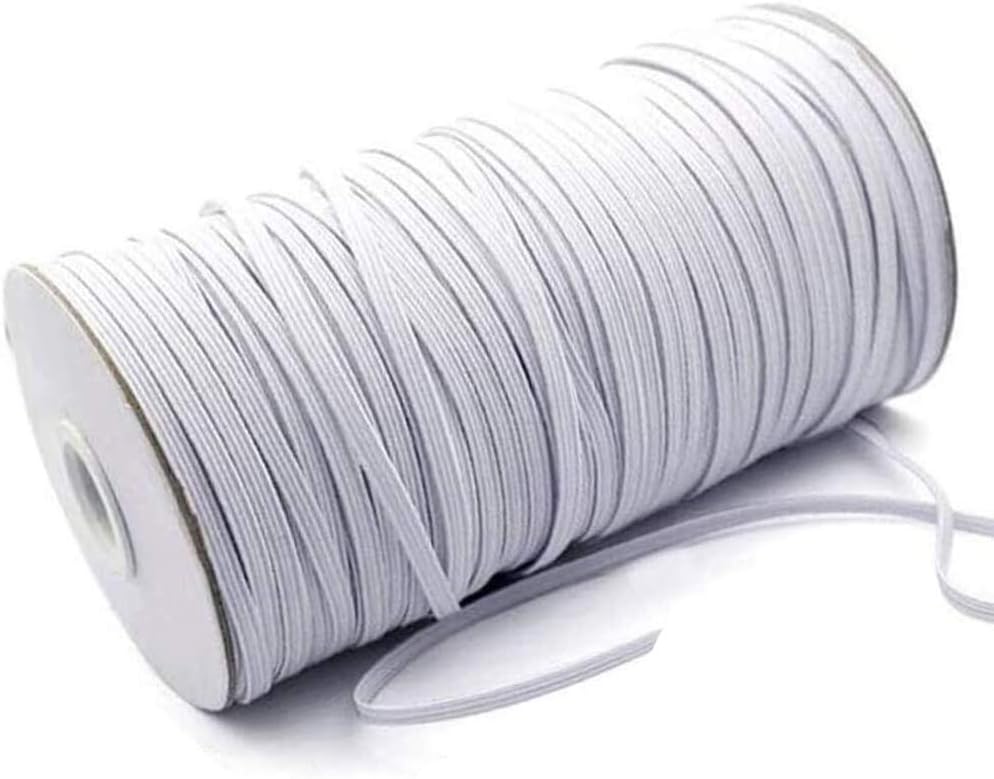 OLIVE OLIVIA Elastic Cord (White, 1/8W x 70L)