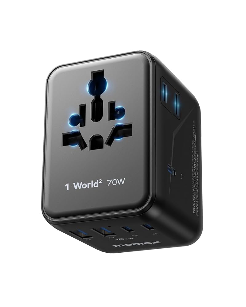 MOMAX 変換プラグ単ポート140W出力 急速充電 海外変換プラグ 全世界対応 Amazon.co.jp: 【超高速の140W出力】MOMAX 変換プラグ PD GaN 単
