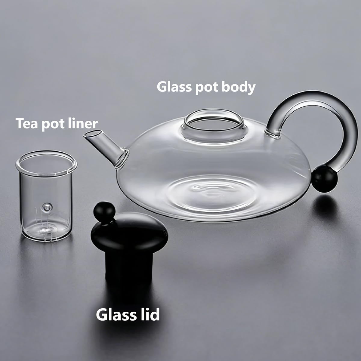 Glas-Teekannen-Set mit elektrischem Stövchen, 680 ml Glas-Teekanne und 2 Tassen, abnehmbares Teesieb, 1000 W Heizkeramikherd, für Loos-Tee- und Kaffee-Teekanne + 4 Tassen